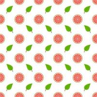 vector naadloos patroon met grapefruits en blad.