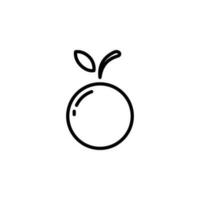 oranje icoon een deel van fruit en groente pictogrammen vector