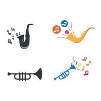 jazz muziek logo afbeeldingen illustratie vector