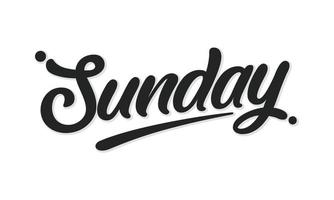 zondag typografie logo ontwerp vector