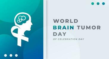 wereld hersenen tumor dag viering vector ontwerp illustratie voor achtergrond, poster, banier, reclame, groet kaart