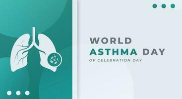 wereld astma dag viering vector ontwerp illustratie voor achtergrond, poster, banier, reclame, groet kaart