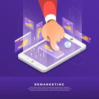 remarketing digitale marketing vector