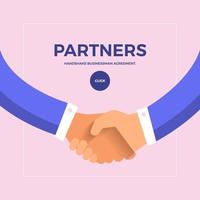 zakenpartner schudt de hand vector