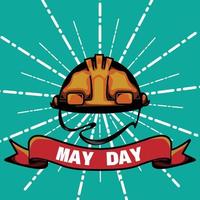 1 mei arbeid dag of Mayday viering vector ontwerp