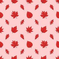 naadloos Woud patroon met eikels en herfst bladeren. vector