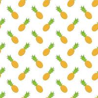 tekenfilm ananas Aan een wit achtergrond. vector