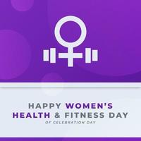 nationaal vrouwen Gezondheid en geschiktheid dag viering vector ontwerp illustratie voor achtergrond, poster, banier, reclame, groet kaart