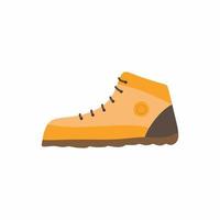 toeristische laarzen pictogram geïsoleerd op een witte achtergrond. duurzame leren laars, kamperen en wandelen buiten. bergschoenen voor wandelen, reizen of expedities. avontuur concept. platte vector cartoon illustratie