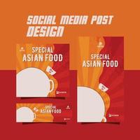 speciaal Aziatisch voedsel folder restaurant voedsel folder vector