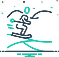 mengen icoon voor ski vector