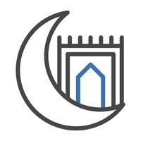 tapijt icoon duokleur grijs blauw kleur Ramadan symbool perfect. vector