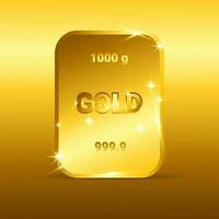 1000 gram goud bar illustratie ontwerp vector