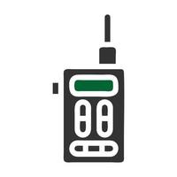 walkie talkie icoon solide grijs groen kleur leger symbool perfect. vector