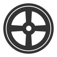 wijnoogst houten wiel vector icoon