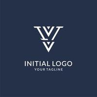 het driehoek monogram logo ontwerp ideeën, creatief eerste brief logo met driehoekig vorm logo vector