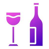 glas wijn icoon solide helling Purper roze kleur Pasen symbool illustratie. vector