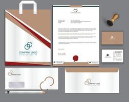 elegant bedrijf schrijfbehoeften items reeks met vector ontwerp