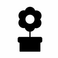 bloem in ingemaakt icoon gemakkelijk vector illustratie.