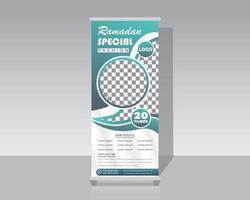 fastfood roll-up sjabloon voor spandoek vector