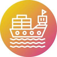 vrachtschip vector pictogram ontwerp illustratie