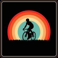 fiets en wielersport t-shirt ontwerpen vector berg fiets retro wijnoogst fiets t-shirt ontwerp