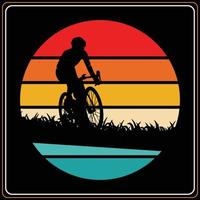 fiets en wielersport t-shirt ontwerpen vector berg fiets retro wijnoogst fiets t-shirt ontwerp