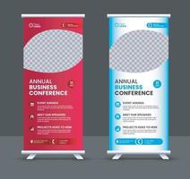 zakelijke roll-up banner ontwerpsjabloon vector