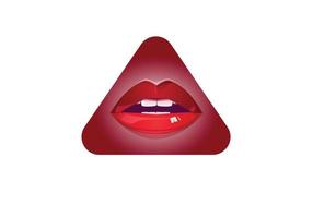 deze is een rood lippen ontwerp vector