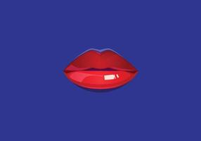 deze is een rood lippen ontwerp vector