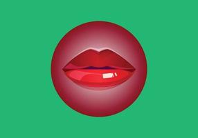 deze is een rood lippen ontwerp vector