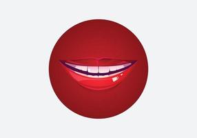 deze is een rood lippen ontwerp vector