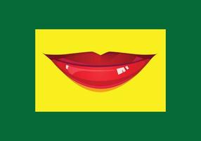 deze is een rood lippen ontwerp vector