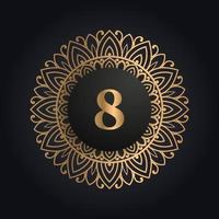 premie brief 8 logo icoon ontwerp. luxe sieraden kader edelsteen rand logo. schoonheid, mode, spa icoon logo ontwerp vector