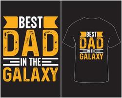 het beste vader ooit in de heelal vader dag typografie t-shirt ontwerp pro downloaden vector