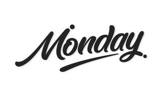 maandag typografie logo ontwerp vector