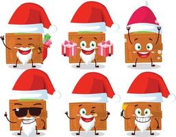 de kerstman claus emoticons met portemonnee tekenfilm karakter vector