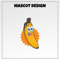Choco banaan logo mascotte illustratie vector ontwerp