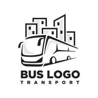 bus. reizen bus logo ontwerp vector