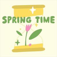 lente vector clip art illistration voor groet kaarten