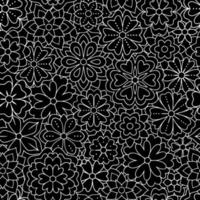naadloos patroon met schets bloemen voor kleur vector