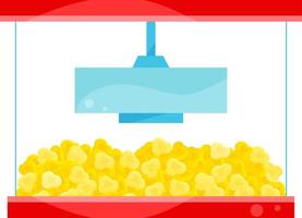 helder vector illustratie van een popcorn maker, tussendoortje, straat voedsel, popcorn machine