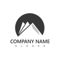 papier berg logo ontwerp vector