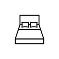 bed pictogram vector