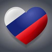 hart met Rusland vlag symbool illustratie vector