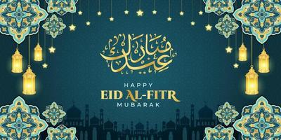 eid al fitr mubarak groet, Islamitisch ornament sjabloon voor achtergrond, banier, poster, Hoes ontwerp, envelop, sociaal media voer. Ramadan kareem en eid mubarak 2023 concept vector