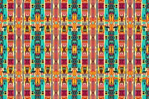 etnisch ikat Egyptische hiërogliefen patroon. abstract traditioneel volk antiek tribal grafisch lijn. structuur textiel kleding stof etnisch Egyptische patronen vector. overladen elegant luxe wijnoogst retro stijl. vector