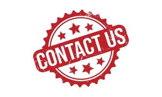 contact ons rubber stempel. contact ons rubber grunge postzegel zegel vector illustratie