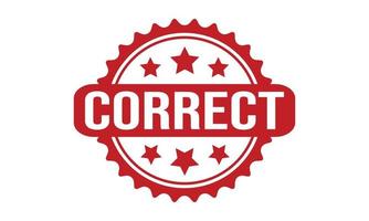 correct rubber stempel. correct rubber grunge postzegel zegel vector illustratie