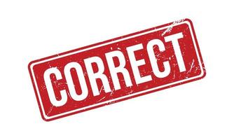 correct rubber stempel. correct rubber grunge postzegel zegel vector illustratie